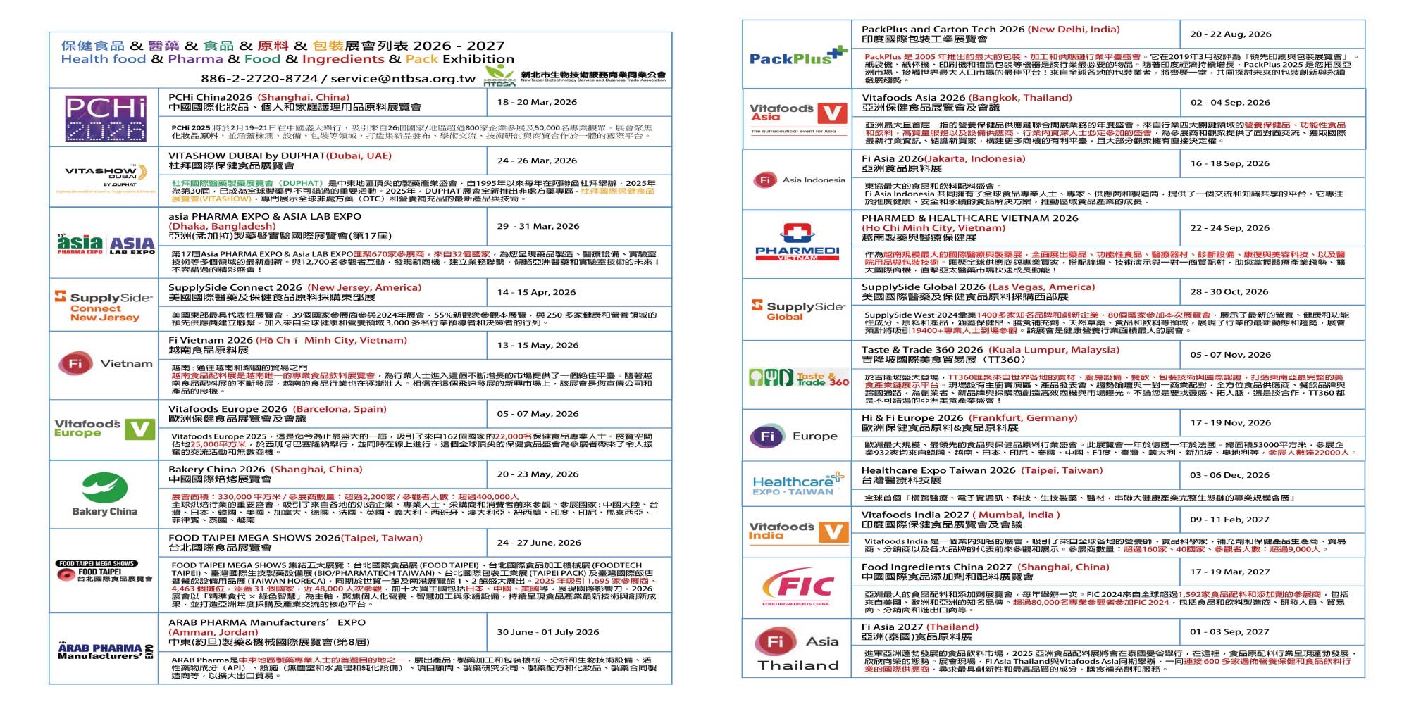 2026保健食品_食品_原料展会列表
